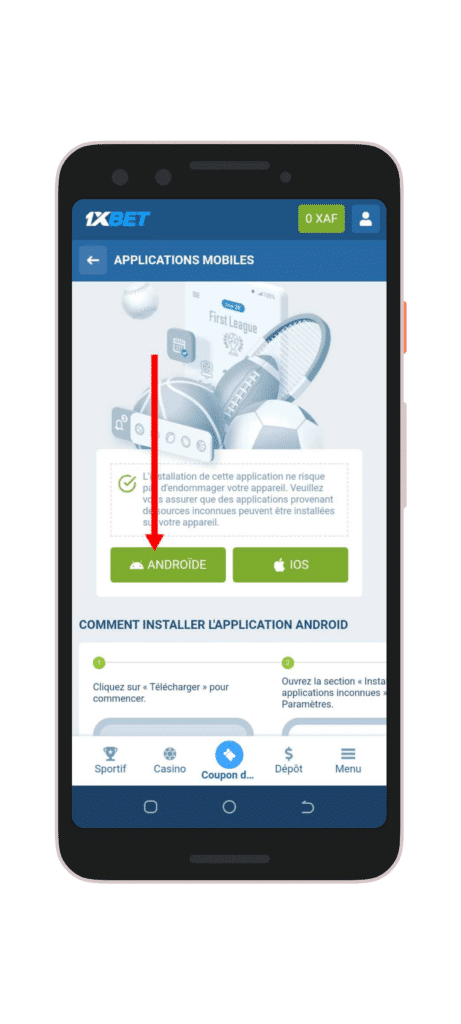 Chagua "Android"