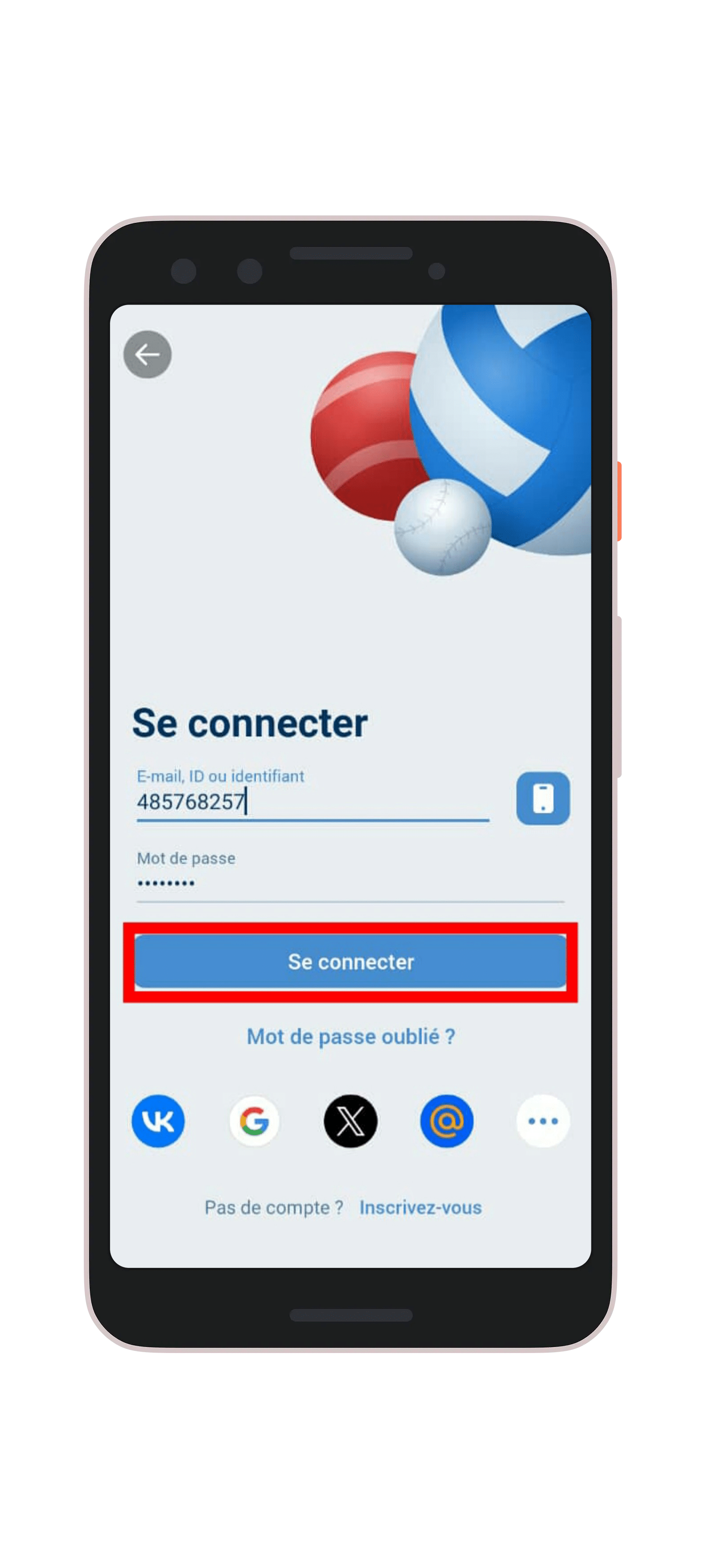 Se connecter à 1xbet