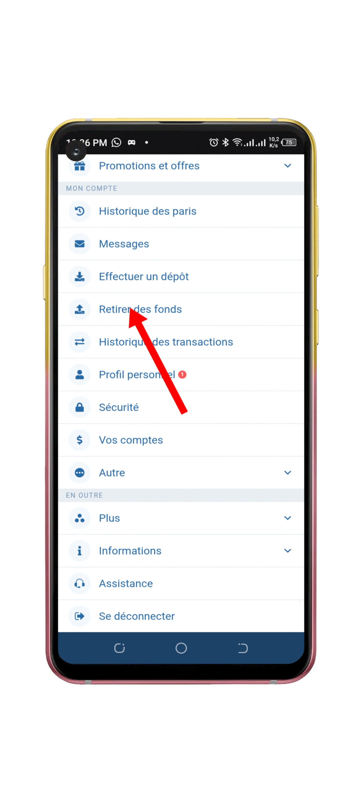 Chagua chaguo la "Ondoa".