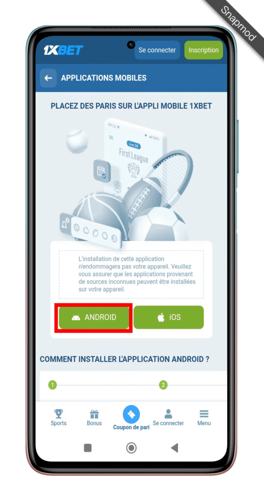 Choisir la version Android