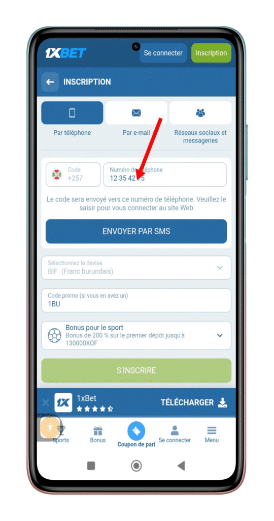 Remplir le formulaire ouverture compte