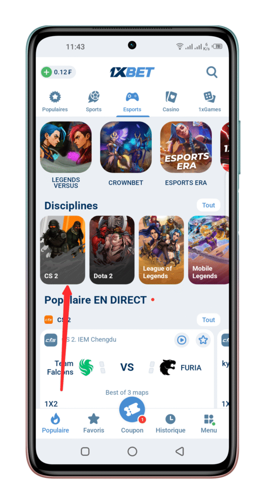 Choisissez le jeu vidéo sur lequel vous souhaitez parier