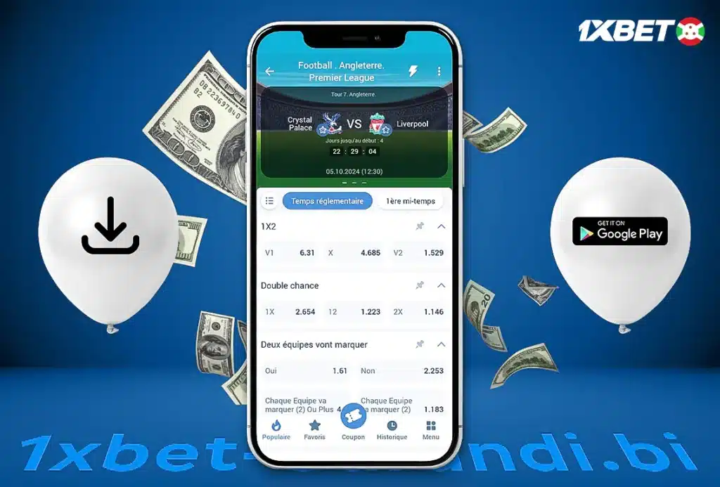 Comment commencer à parier sur 1xbet Google play Burundi ?