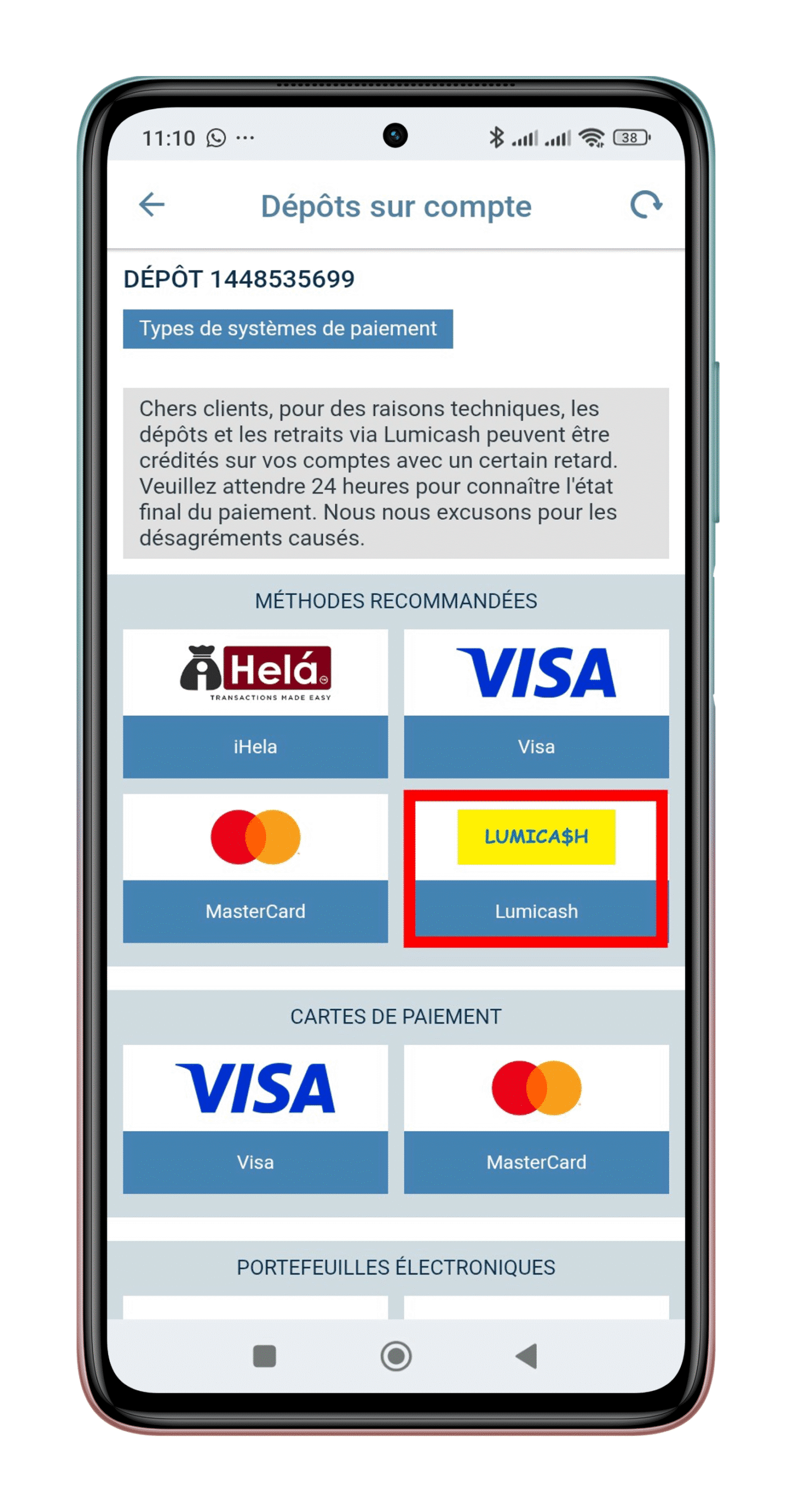 Chagua njia yako ya kuweka pesa