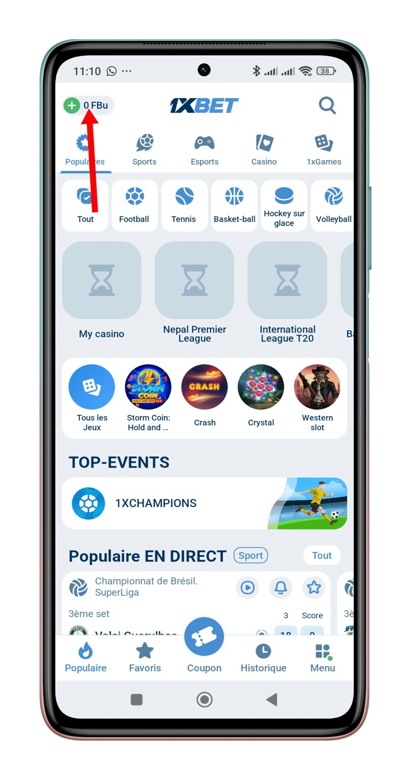 Bonyeza kwenye usawa