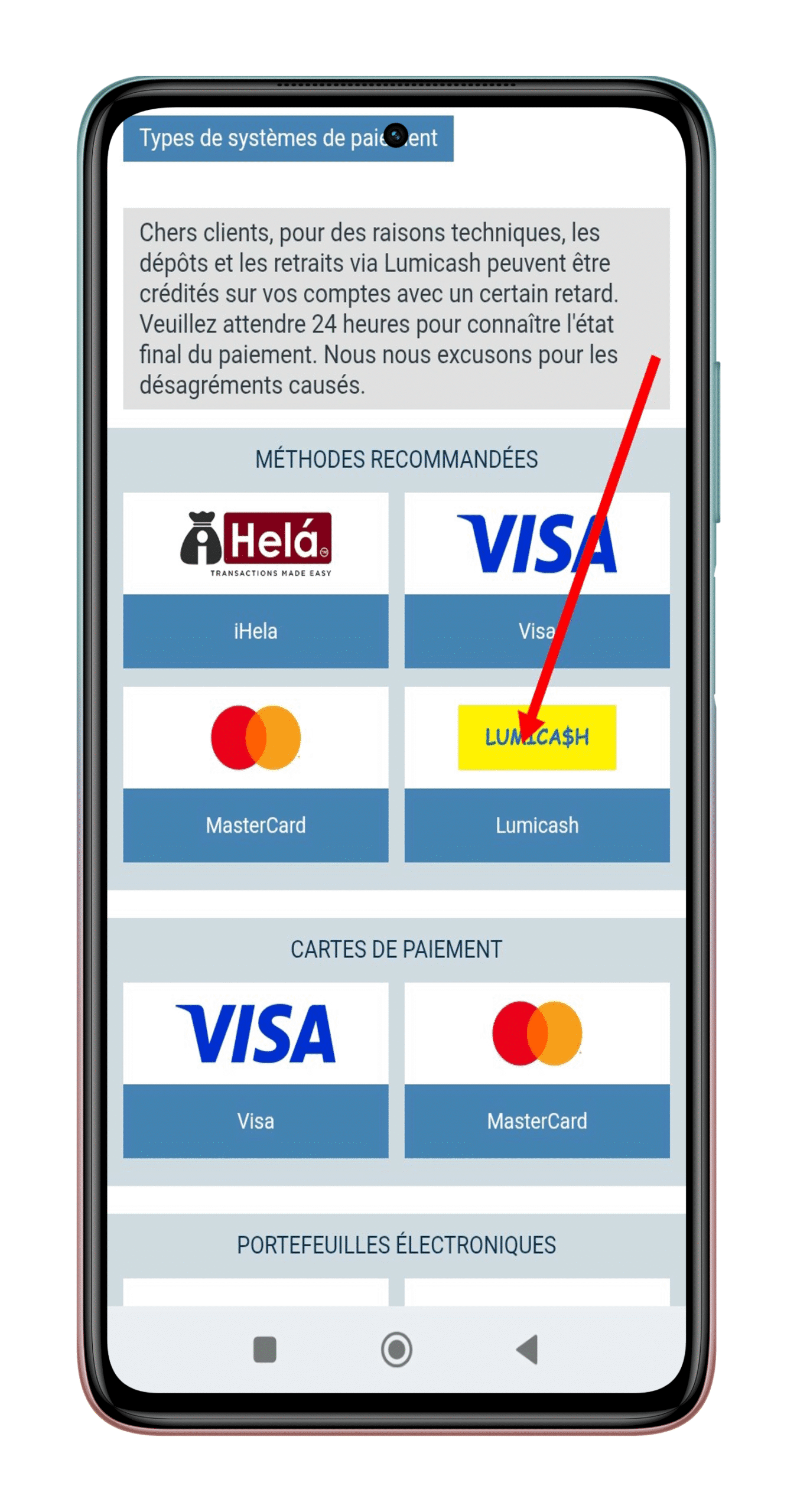 Chagua njia yako ya kujiondoa